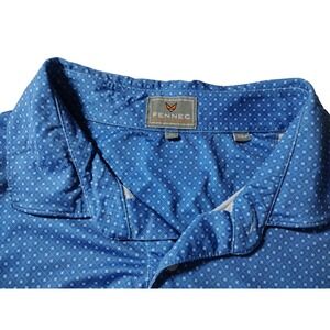 Fennec Golf Polo Shirt Blue Moisture‎ Wick Country Club Mens Size Extra Large
